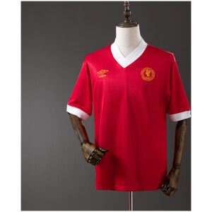 Mens Liverpool Retro Home Jersey 1976/77 front view on mannequin