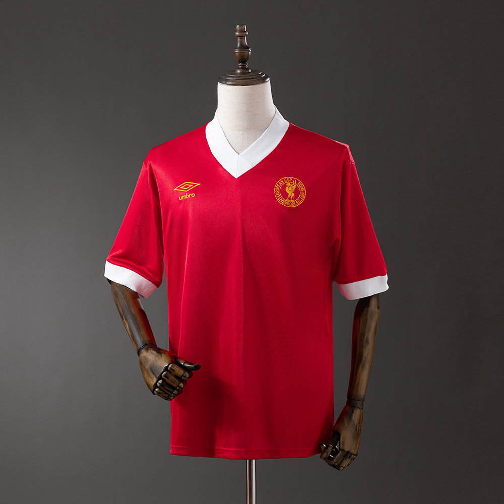 Mens Liverpool Retro Home Jersey 1976/77 Mens Liverpool Retro Home Jersey 1976/77 front view on mannequin