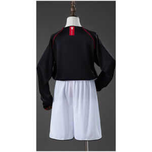 Kids Manchester United Retro Long Sleeve Away Kit 2007/08 rear view of shirt and shorts