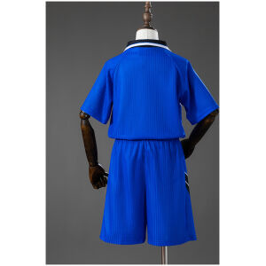 Kids Manchester United Retro Third Kit 1996/98 rear view of shirt and shorts