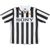 Mens Juventus Retro Home Jersey 1996/97 front view with white polo collar