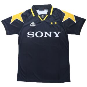 Mens Juventus Retro Away Jersey 1996/97 front view with yellow shoulder stars