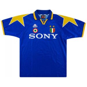 Mens Juventus Retro Third Jersey 1995/96 front view in royal blue