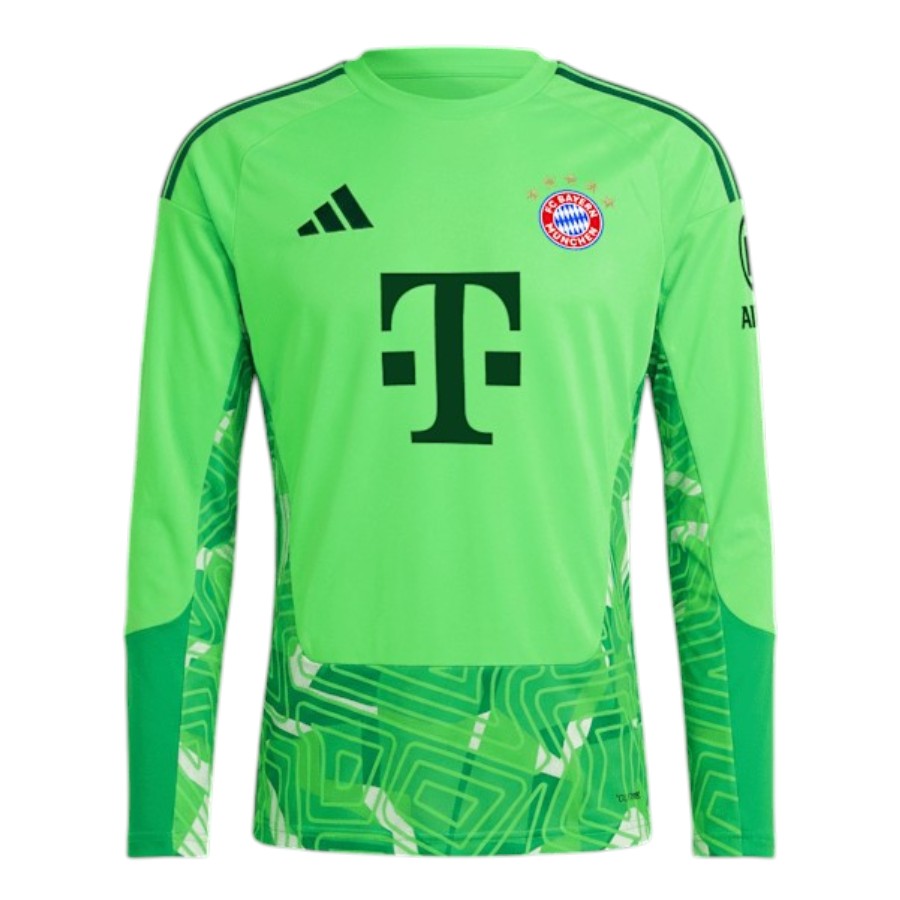Mens Bayern Munich Goalkeeper Long Sleeve Jersey 2026/27 Maillot Bayern Munich Gardien 2026 2027 Manches Longues Vert 1.jpg