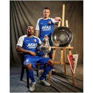 Mens AZ Alkmaar Away Jersey 2026/27 blue front with white sleeves and crest