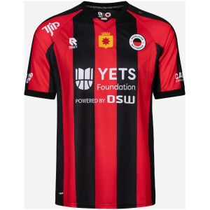 Mens Excelsior Rotterdam Home Jersey 2026/27 red and black stripes front view