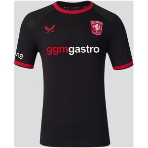 Mens FC Twente Away Jersey 2026/27 black front with red shield crest
