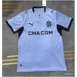 Mens Olympique Marseille Light Purple Third Jersey 2026/27 rear view showing matching team styling