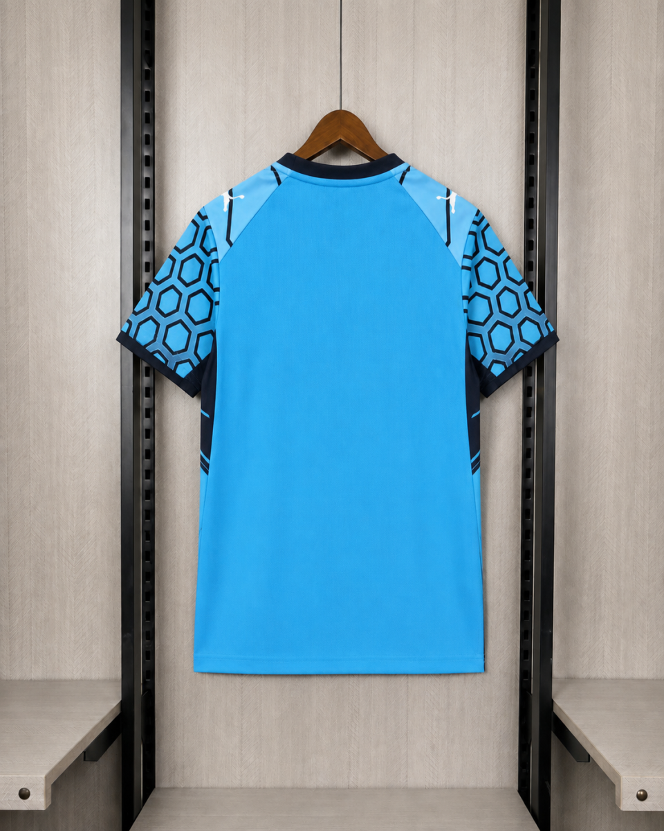 Mens Olympique Marseille Blue Goalkeeper Jersey 2026/27 Mens Olympique Marseille Blue Goalkeeper Jersey 2026/27