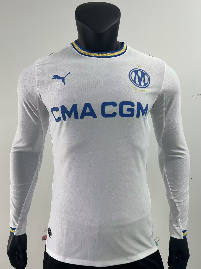 Mens Olympique Marseille Home Long Sleeve Jersey 2026/27 Mens Olympique Marseille Home Long Sleeve Jersey 2026/27