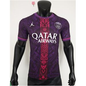 Mens Paris Saint-Germain Purple Pre-Match Jersey 2026/27 front view with kaleidoscope pattern