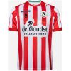 Mens Sparta Rotterdam home jersey 2026/27 red and white stripes with green neck trim
