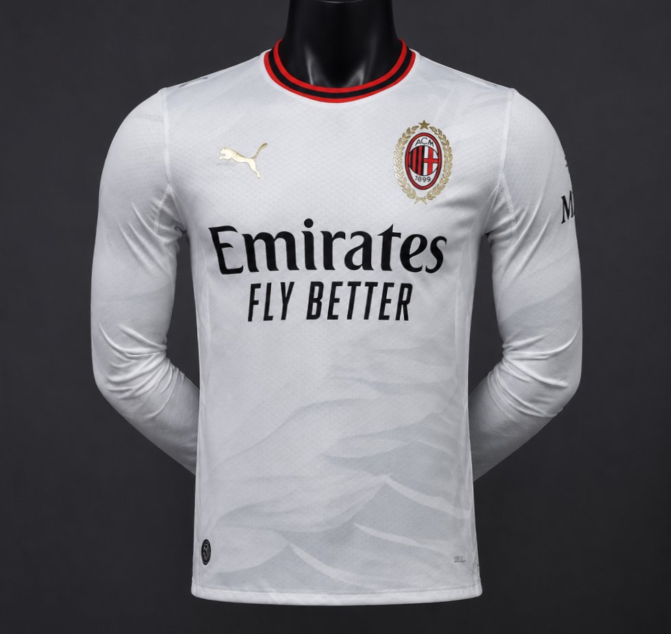 Mens AC Milan Away Long Sleeve Jersey 2026/27 Mens AC Milan Away Long Sleeve Jersey 2026/27