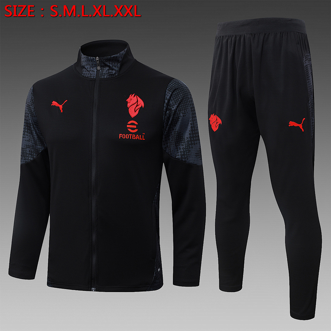 Mens AC Milan Black Training Jacket 2026/27 Mens AC Milan Black Training Jacket 2026/27