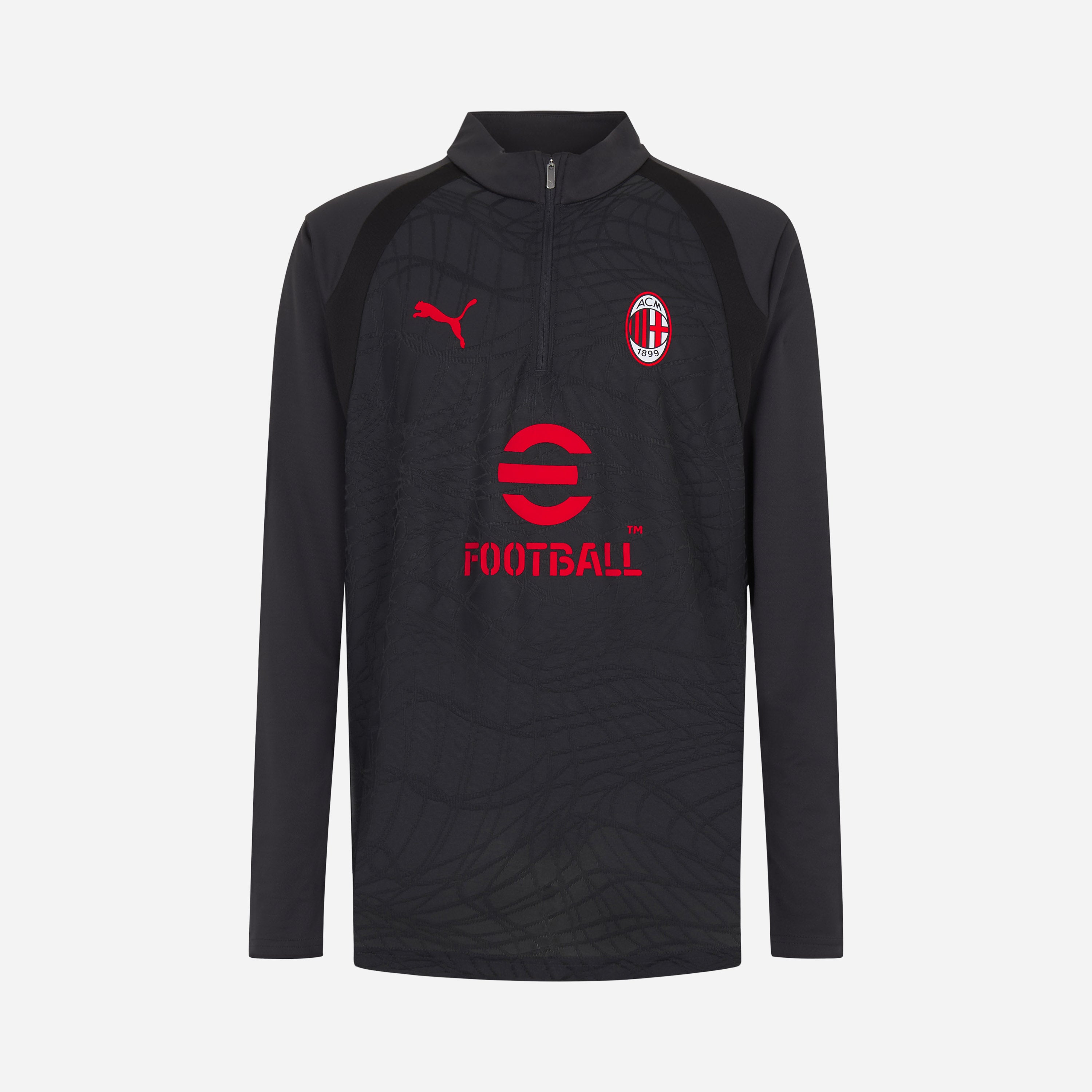 Mens AC Milan Dark Grey 1/4 Zip Training Jersey 2026/27 Mens AC Milan Dark Grey 1/4 Zip Training Jersey 2026/27