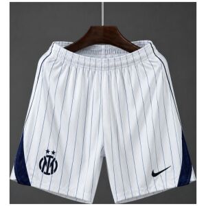 Mens Inter Milan Away White Stripe Shorts 2026/27 rear view showing clean waistband and athletic cut