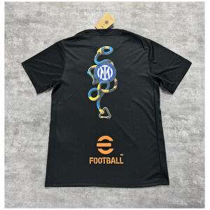 Mens Inter Milan Black Snake Training Jersey 2026/27 rear view showing matching team styling