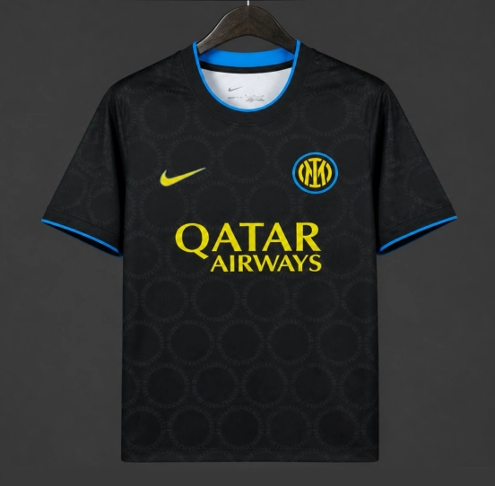 Mens Inter Milan Black/Yellow Pre-Match Jersey 2026/27 Mens Inter Milan Black/Yellow Pre-Match Jersey 2026/27