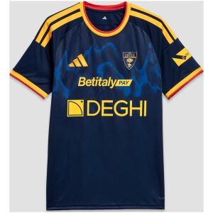 Front view of Mens Lecce Third Jersey 2026/27 showing blue smoke chest graphics