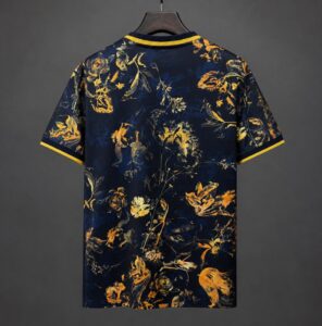 Mens Napoli Concept Jersey Navy Blue and Gold Ornate Floral Pattern Edition Jersey 2026/27