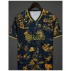 Mens Napoli Concept Jersey Navy Blue and Gold Ornate Floral Pattern Edition Jersey 2026/27 Mens Napoli Concept Jersey Navy Blue and Gold Ornate Floral Pattern Edition Jersey 2026/27 detail view 2