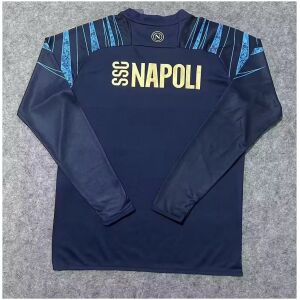 Mens Napoli Navy Coca-Cola Pre-Match Long Sleeve Jersey 2026/27 rear view showing matching team styling