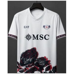 Mens Napoli Rose White Special Jersey 2026/27 rear view showing matching team styling