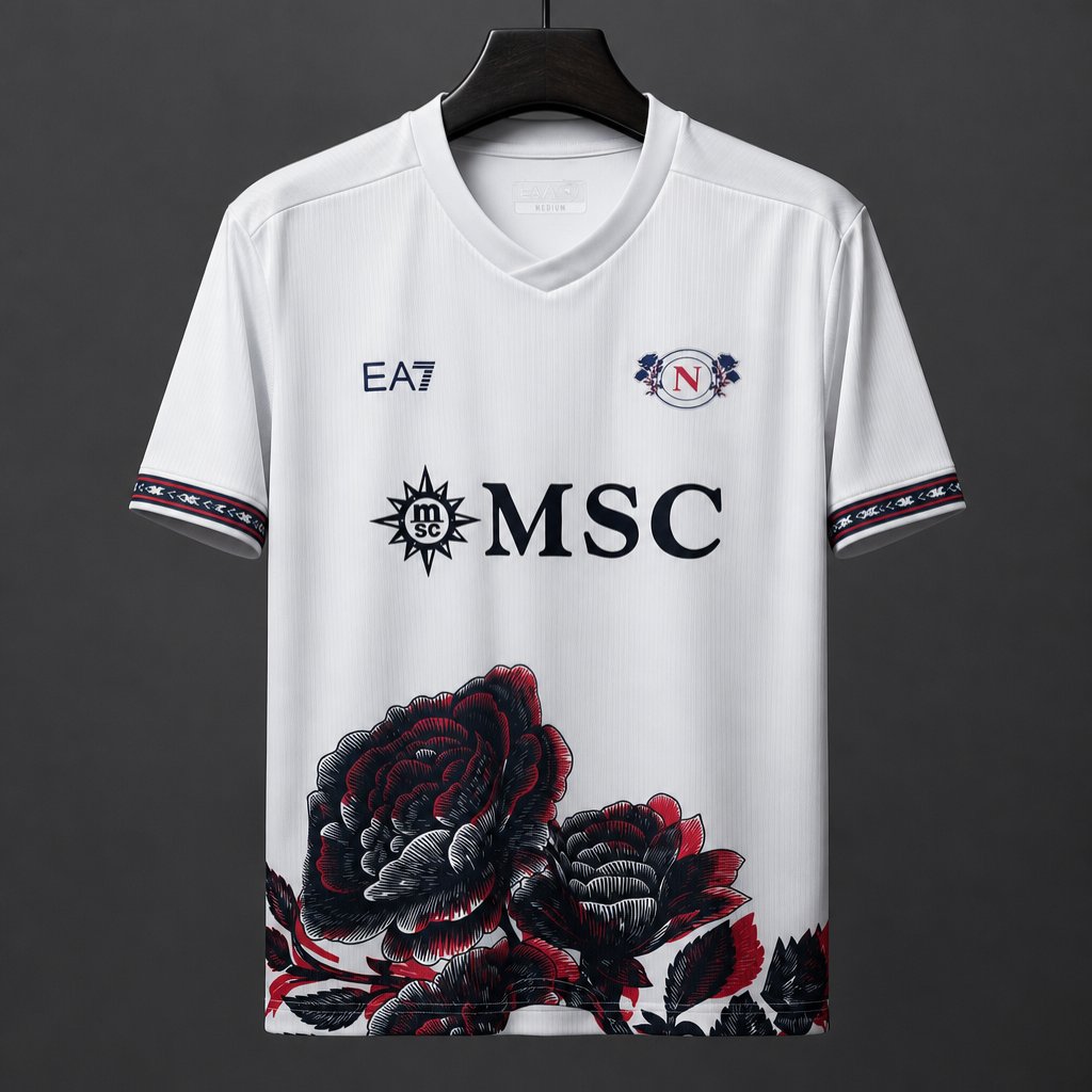 Mens Napoli Rose White Special Jersey 2026/27 Mens Napoli Rose White Special Jersey 2026/27