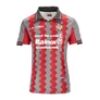 Mens US Cremonese Home Jersey 2026/27 front view with red and grey zigzag stripes