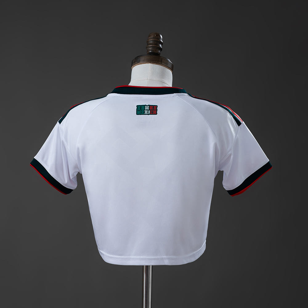Womens Mexico Style Away Crop Top 2026 Womens Mexico Style Away Crop Top 2026 rear view showing authentic team styling