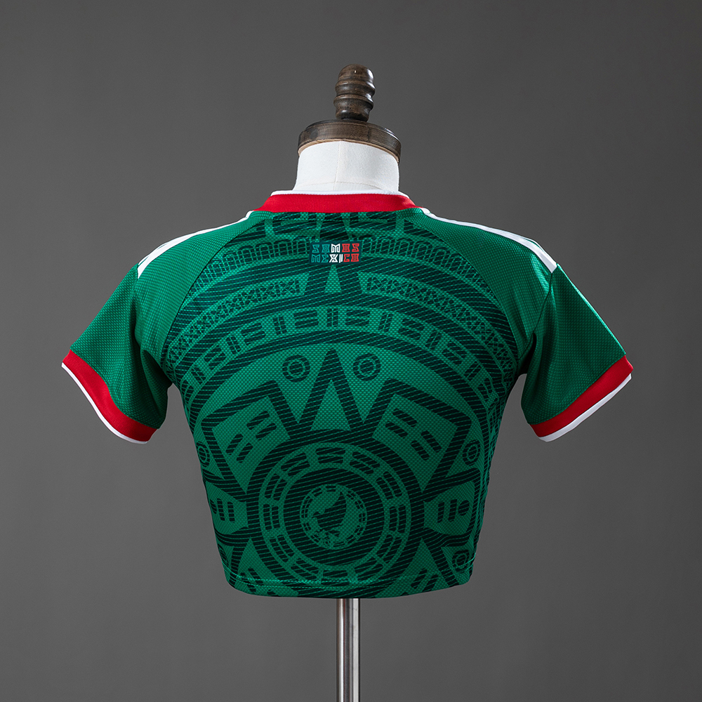Womens Mexico Style Home Crop Top 2026 Womens Mexico Style Home Crop Top 2026 rear view showing authentic team styling