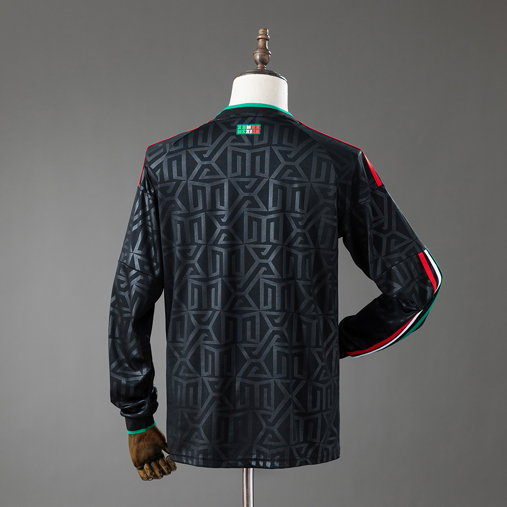 Mens Mexico Long Sleeve Third Jersey 2026 Mens Mexico Long Sleeve Third Jersey 2026 rear view showing authentic team styling