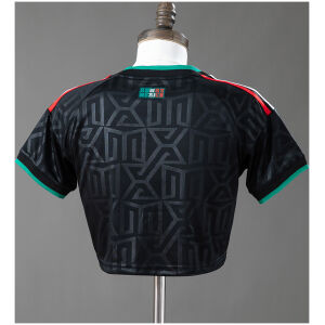 Womens Mexico Style Third Crop Top 2026 rear view showing authentic team styling