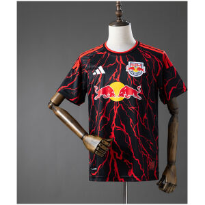 Mens New Red Home Jersey 2026/27 front view with red lightning graphic