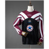 Front view of the Mens Newcastle Retro Long Sleeve Training Kit Jersey 1995/96 with chevron panels and Brown Ale star