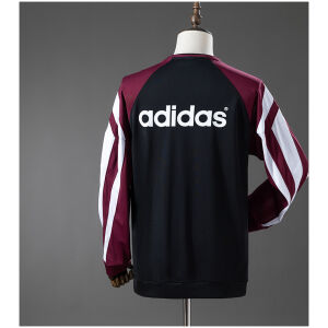 Mens Newcastle Retro Long Sleeve Training Kit Jersey 1995/96 rear view of shirt and shorts