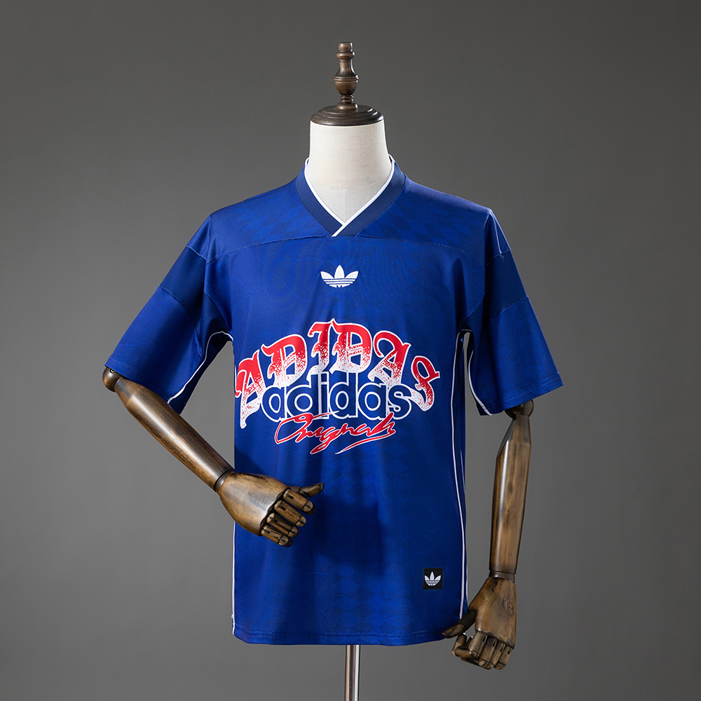 Mens Originals ROSES – Blue Jersey Mens Originals ROSES – Blue Jersey front view in royal blue with floral rose pattern and retro graphics