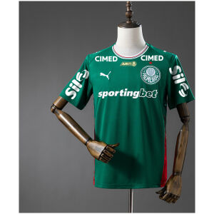 Mens Palmeiras All sponsors Home Jersey 2026/27 Front view of the Mens Palmeiras All sponsors Home Jersey 2026/27 in emerald green with full sponsors