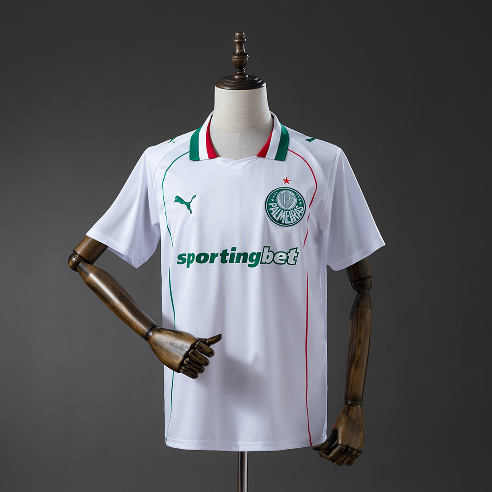 Mens Palmeiras Away Jersey 2026/27 Mens Palmeiras away jersey white body green red piping front view