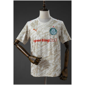 Mens Palmeiras GK Away Jersey 2026/27 Mens Palmeiras GK Away Jersey 2026/27 front view in cream with brushstroke camo and club crest