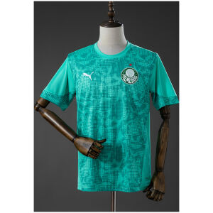 Mens Palmeiras Training Kit Jersey 2026/27 Mens Palmeiras Training Kit Jersey 2026/27 front view in teal green with half-tone dot pattern and crest