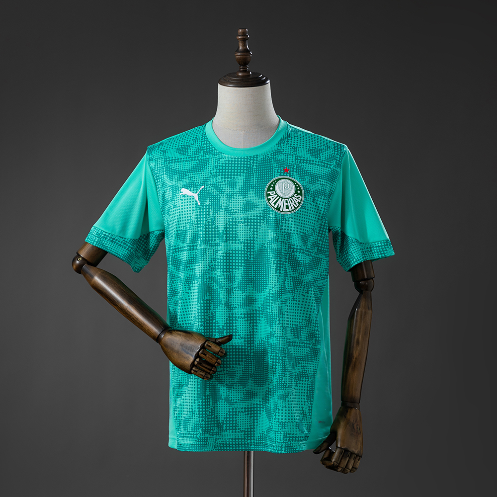 Mens Palmeiras Training Kit Jersey 2026/27 Mens Palmeiras Training Kit Jersey 2026/27 front view in teal green with half-tone dot pattern and crest