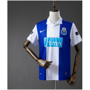 Mens Porto Retro Home Jersey 2009/10 front view in blue and white
