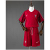 Kids Portugal Retro Home Kit 2016/17 front view featuring crimson red jersey and matching red shorts