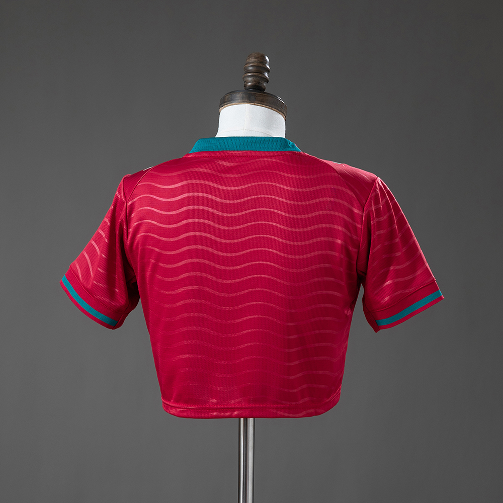 Womens Portugal Style Home Crop Top 2026 Womens Portugal Style Home Crop Top 2026 rear view showing authentic team styling