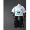 Kids Racing Santander Home Kit 2025/26 jersey and shorts set front view on mannequin