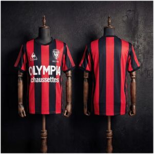 Mens OGC Nice Retro Home Jersey 1977/78 front view on mannequin