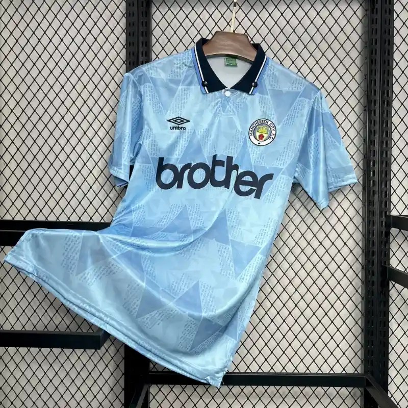 Mens Manchester City Home Retro Jersey 1989-91 Mens Manchester City Home Retro Jersey 1989-91