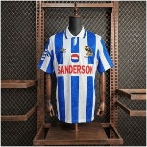 Mens Sheffield Wednesday F.C. Retro Home Jersey 1992/93 front view on mannequin