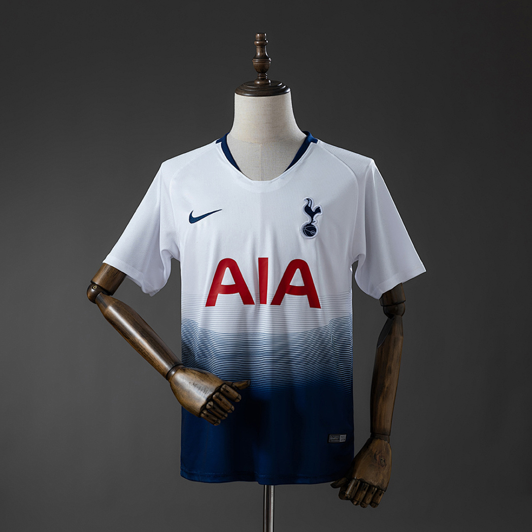 Mens Tottenham Retro Home Jersey 2018/19 Mens Tottenham Retro Home Jersey 2018/19 front view on mannequin